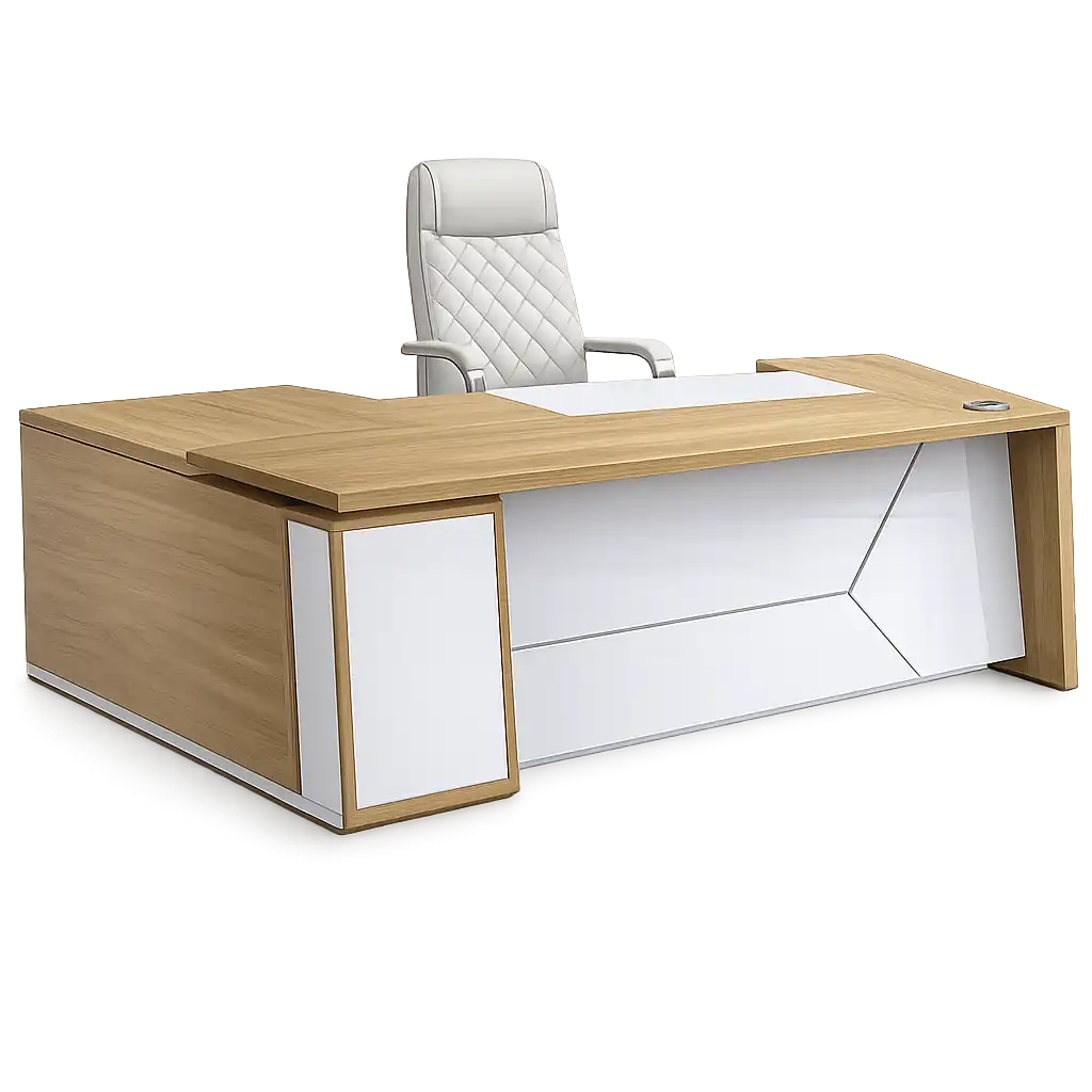 Executive office desk with clean lines