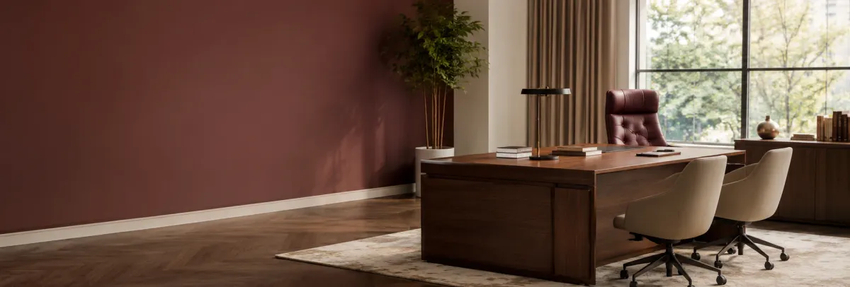 Modern workstations in a bright office